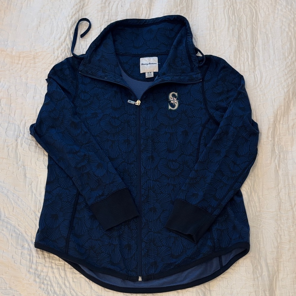 Tommy Bahama Women’s Dark Blue Patterned Jacket Seattle Mariners